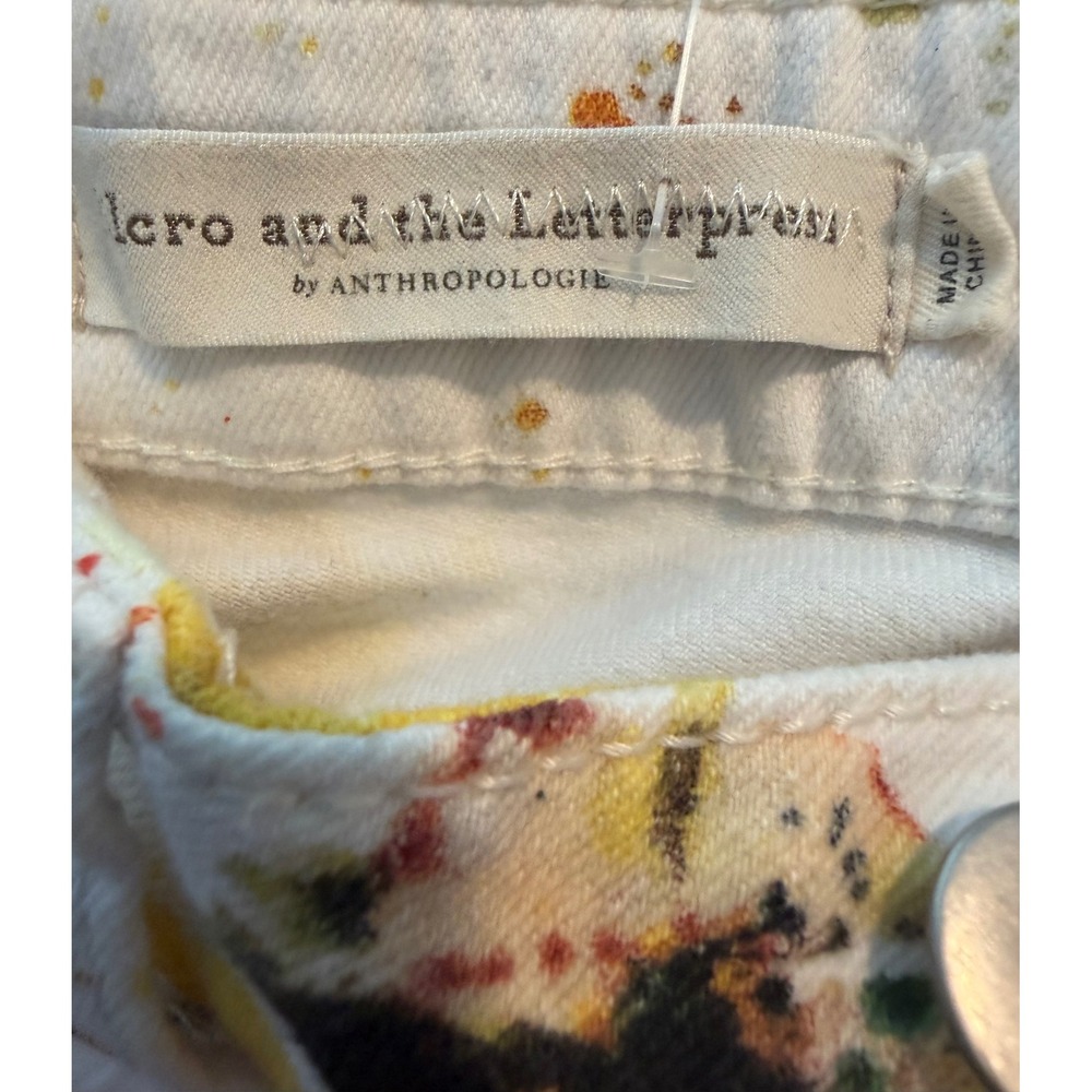 Pilcro and the Letterpress Anthropologie Lemon Print High Rise Bootcut Jeans 25 - Picture 6 of 7
